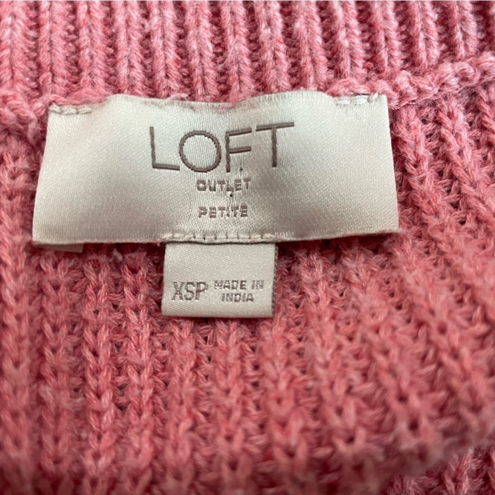 Loft knit sweater vest pink XS petite - Picture 4 of 5